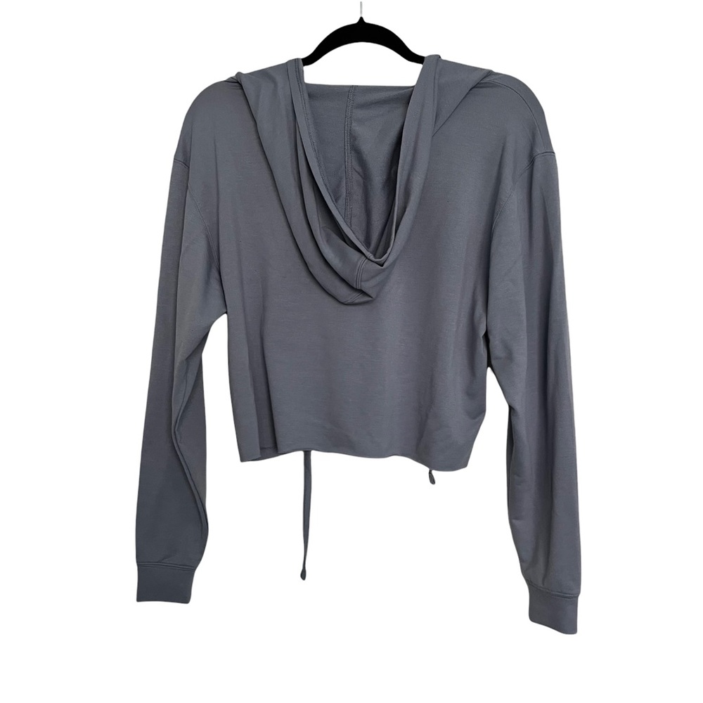 Express Light Purple Pullover Cropped Hoodie Small - image 2